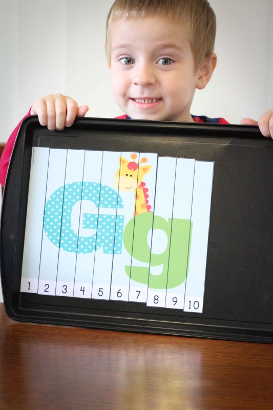 Preschool Letter of the Week G Number Puzzle