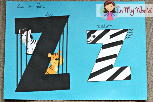 Preschool Letter Z - In My World