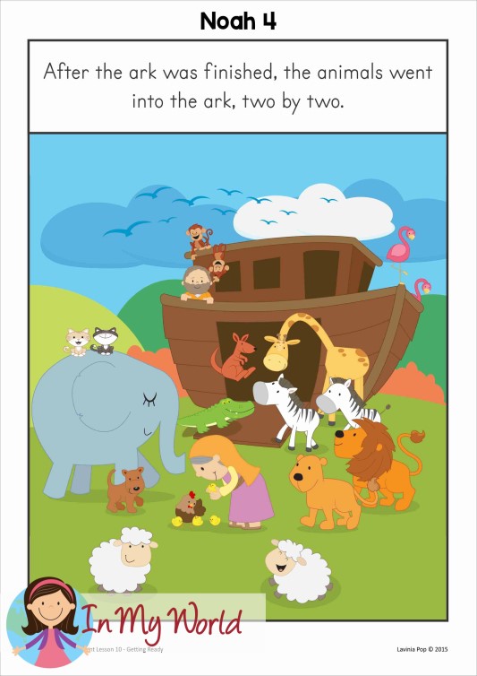 Sunday School Noah Gets Ready to Board the Ark In My World