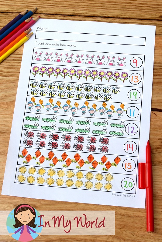 Spring Worksheets and Activities for Kindergarten - In My World