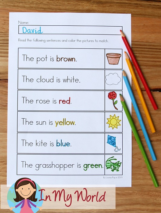 Spring Worksheets and Activities for Kindergarten - In My World