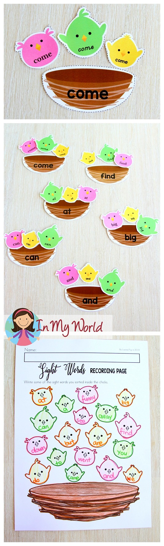 Spring Literacy Centers for Kindergarten - In My World