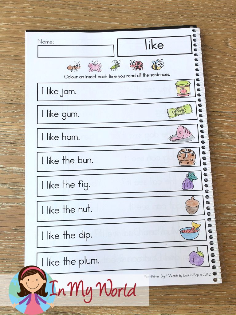 sight words fluency reading pages