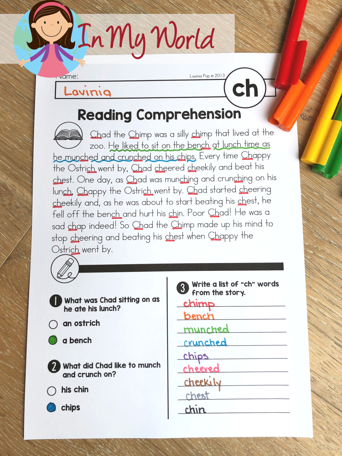 reading-comprehension - In My World