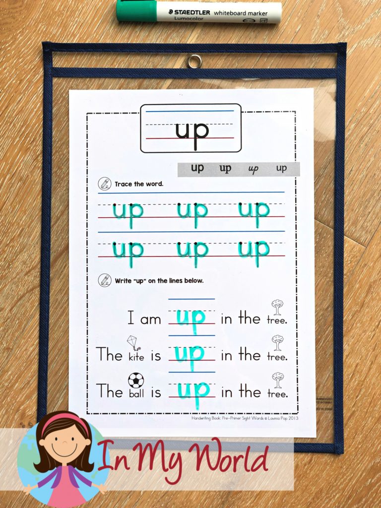 sight words handwriting book