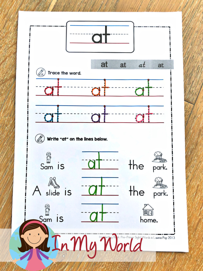 sight words handwriting book