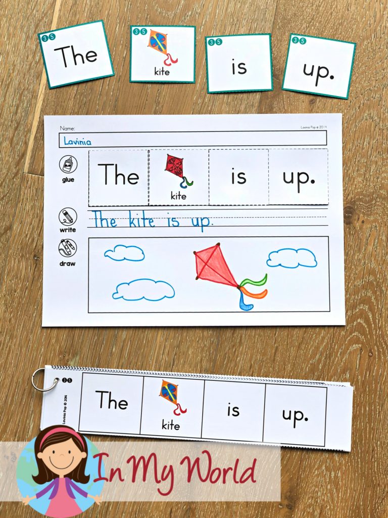 sight words build a sentence pocket chart center activity