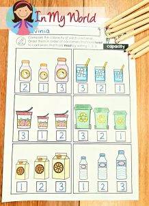 Measurement Worksheets: Capacity - In My World