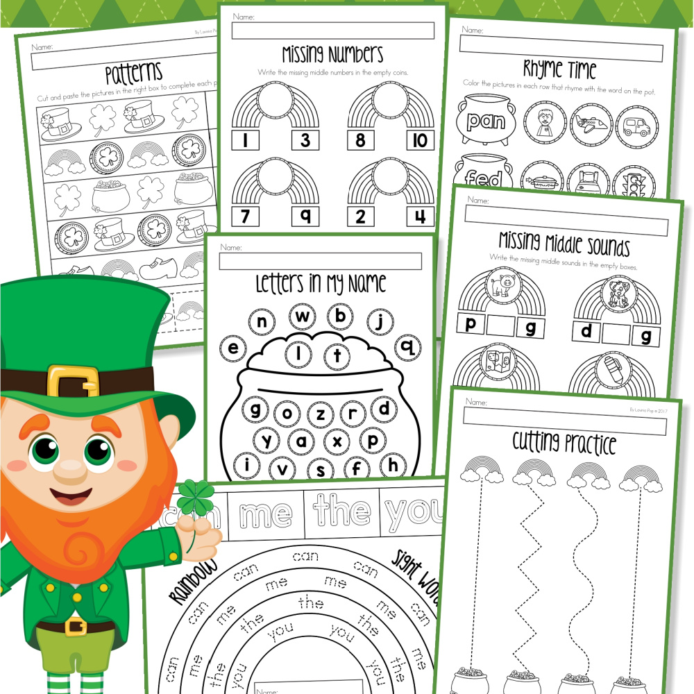 st patrick s day preschool worksheets and activities in my world